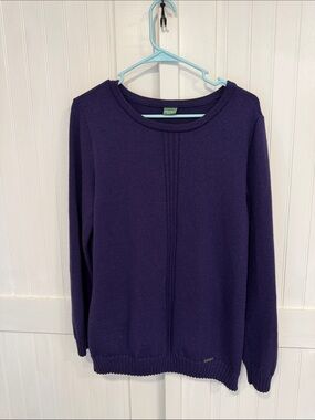 Geiger collections purple Crewneck, pure Austrian wool Sweater. Euro 42 (M/L US)